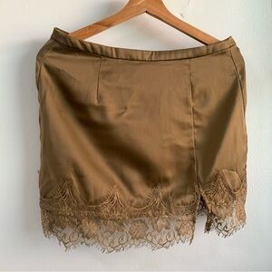 Urban Outfitters Satin & Lace Mini Skirt Size Small